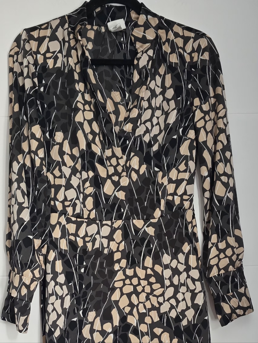 Richard Allen x H&M Women’s Abstract Geometric Print MidiDress Size 4 LongSleeve